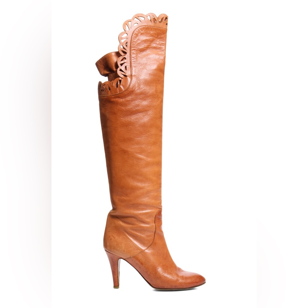 Chloe Tan Over the Knee Boots - Picture 4 of 12